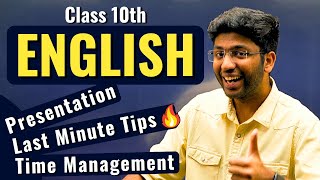 Class 10th English Last Minute Tips🔥 Presentation  Time Management  Motivation 🔥 [upl. by Ahsikram748]