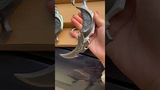 Unboxing Valorant Game Props Jett Kunai Recon Skin Balisong [upl. by Iahk]