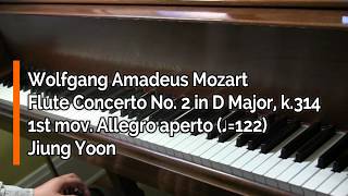 Piano Part  Mozart Flute Concerto No 2 in D Major k314  1st mov ♩122 [upl. by Quiteria]