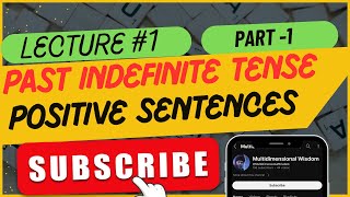 Past Indefinite Tense I Positive Sentences I Part 1 [upl. by Mears]