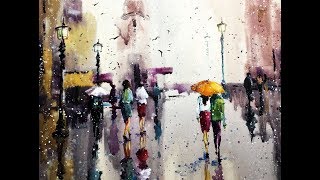 Rain of colorsquot Watercolor professional painting [upl. by Aisad121]