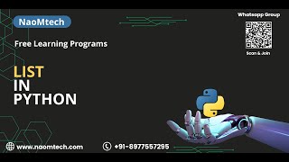 27 Python tutorial For Beginners  List  Programs [upl. by Atnohsal]