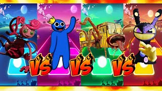 Poppy Playtime🆚Rainbow Friends🆚Bus Eater🆚Jax Monster🎶Tiles Hop [upl. by Esiuole]