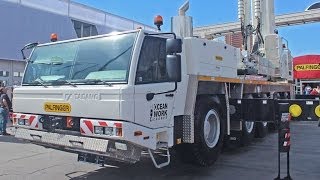 WORLDS LARGEST MANLIFT AERIAL PLATFORM CONEXPO LAS VEGAS PALFINGER MANLIFT [upl. by Ahseiyt]