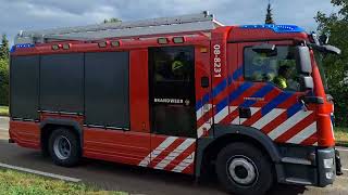 Brandweer Kesteren TS 088231 Prio 1 N233  N233 137 Kesteren Ongeval wegvervoer [upl. by Namlak]