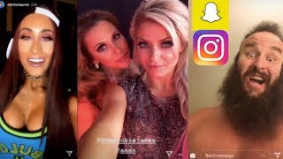 WWE SnapchatInstagram ft Alexa Bliss Braun Strowman Carmella Kevin Owens n MORE [upl. by Ripp]