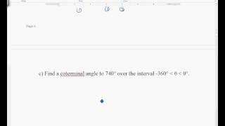 lesson 41 Coterminal Angles [upl. by Milas660]