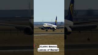 The famous ryanair landing at Béziers flightsimulator fsx p3dv5 france [upl. by Seugirdor]