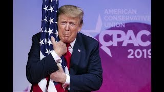 Trump Hugs American Flag at CPAC [upl. by Ailecra]