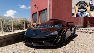 McLaren 620R 2021  Steering Wheel Gameplay  Forza Horizon 5 [upl. by Cnahc]