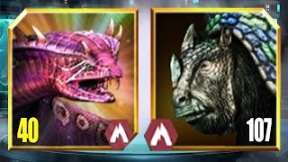 GIGANTOPHIS Vs PANOCHTHUS LEVEL 107  Jurassic World The Game [upl. by Sukul]