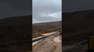 heavy rain in oman😞🥺pipeline sideboom galfar oman omanjobs [upl. by Deloris]