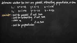 Parallel intersecting skew and perpendicular lines KristaKingMath [upl. by Merfe219]