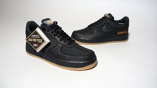 Nike Air Force 1 GoreTex black orange CK2630001 [upl. by Jilli385]