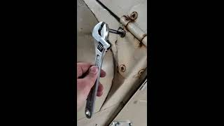 Removing Rusted Screw from Windshield hinge 1972 Toyota FJ40 Part 1 [upl. by Annavas9]