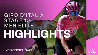 A WIN TO REMEMBER 🥹  Giro DItalia Stage 10 Race Highlights  Eurosport Cycling [upl. by Georgine864]