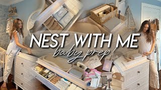 NEST WITH ME FOR BABY  nursery dresser organization baby gear assembly sterilizing amp baby prep [upl. by Maureene900]