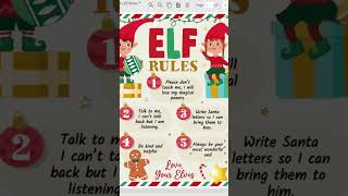 Elf Rules Template  Christmas Fun Holiday Printable [upl. by Yhtnomit]