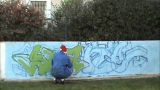 graffiti sur mur by SPANE 34  Bombing full colors  tag art FREESTYLE [upl. by Aire]