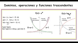 Clase 2 Cálculo I Dominios operaciones y funciones trascendentes [upl. by Lana]