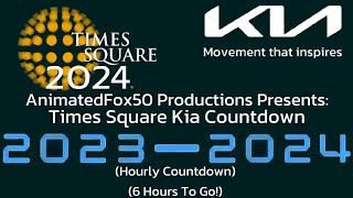 Times Square Kia Hourly Countdown 2024 6 Hours To Go [upl. by Kcin]