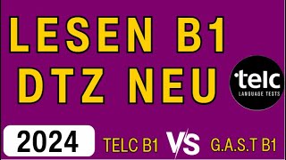 DTZ TELC B1 Lesen 2024  B1 Test Leseverstehen  Prüfung B1  DTZ GAST [upl. by Luas]