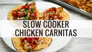 Slow Cooker Chicken Carnitas [upl. by Hnim691]