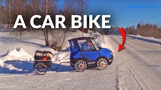 Incredible Bicycle Car  PodRide EBike Is Great For Winter Commutes [upl. by Ahlgren169]