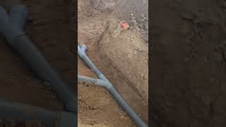 Under ground drainage pipe installation for parking drainageconstructionplumbing trendingshorts [upl. by Earahc]