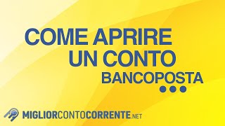 Come aprire un conto BancoPosta [upl. by Ennairrek]