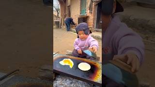 Child Makes Bread for Grandpa shortsvideo [upl. by Onimod]