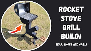 Rocket Stove GrillSmoker Build DIY [upl. by Niattirb480]