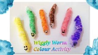 Wiggly Worm Colour Activity  Easy Paper Towel Experiment For Kids [upl. by Erik36]