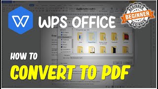 WPS Office How To Convert Word To PDF [upl. by Sukcirdor]