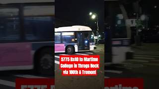 MTA NYC BUS 5775 Bx40  180th amp Webster nycbus youtubeshorts 80smusic thebronx dark commute [upl. by Phillida]