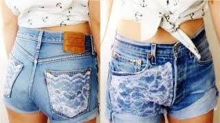 DIY Lace Denim Shorts [upl. by Mcdonald152]