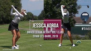 Jessica Korda Golf Swing Driver FO amp DTL Evian Championship EvianlesBains July 2019 [upl. by Innor]