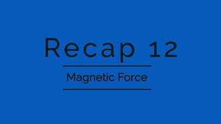 Physics Sec 3  Magnetic Force  Recap [upl. by Oria]