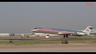 Goodbye MD80 Final MD80 Takeoff at DFW Airport [upl. by Buttaro]