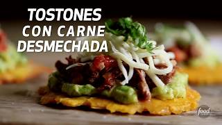 Tostones con Carne Desmechada  Recetas Fáciles  Food Network Latinoamérica [upl. by Inasah]