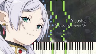 FULL Yuusha  Sousou no Frieren OP  Piano Arrangement Synthesia [upl. by Lletram]