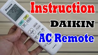 Daikin AC Remote Control Instructions [upl. by Etom]