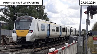 Parsonage Road Level Crossing 27072024 [upl. by Kemppe255]