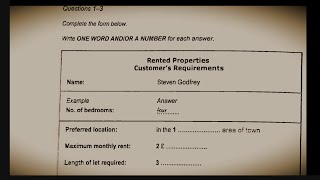 Rented Properties Customers Requirements  IELTS LISTENING TEST  SECTION2 [upl. by Rehm]