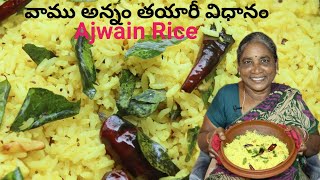 Ajwain Rice వాము అన్నం Vamu Annam How To Make Ajwain Rice by Patnamlo palleruchulu [upl. by Lam]