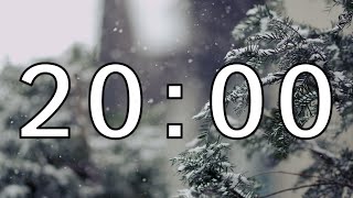 20 Minute Timer Winter Snow [upl. by Ardnasyl295]