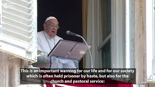 Pope warns against quotdictatorship of doingquot [upl. by Annawat]