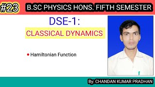 CLASSICAL DYNAMICS Hamiltonian function [upl. by Kiyoshi470]