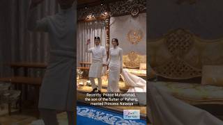 Malaysian royal wedding Princess Natasyas wedding gown [upl. by Gannie]