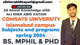 COMSATS UNIVERSITY Islamabad campus admission spring 2024Islamabad comsats comsatsuniversity [upl. by Fesuy]